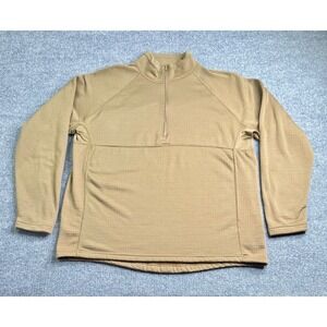 Halys PCU Level 2 Pullover Mens XL Coyote Brown Grid Fleece Quarter Zip Tactical